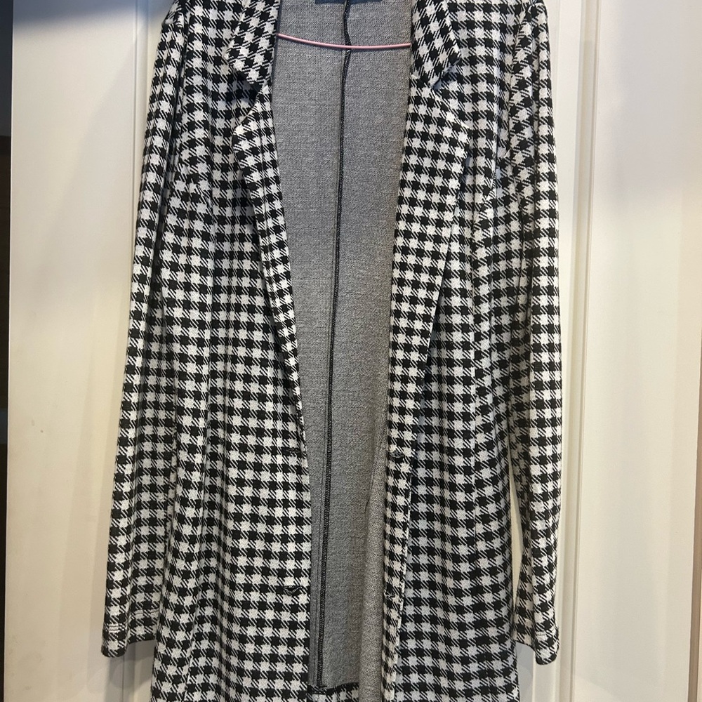 ASOS Black and White Houndstooth Coat